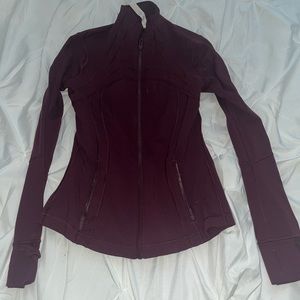 Maroon Scuba Zip Up Jacket